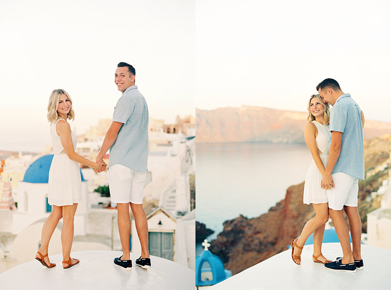 Santorini Greece Engagement Photo Shoot Session, The Couple Behind Finduslost