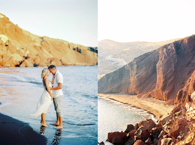 Santorini Engagement Photo Shoot In Greece With Selena and Jacob of Finduslost