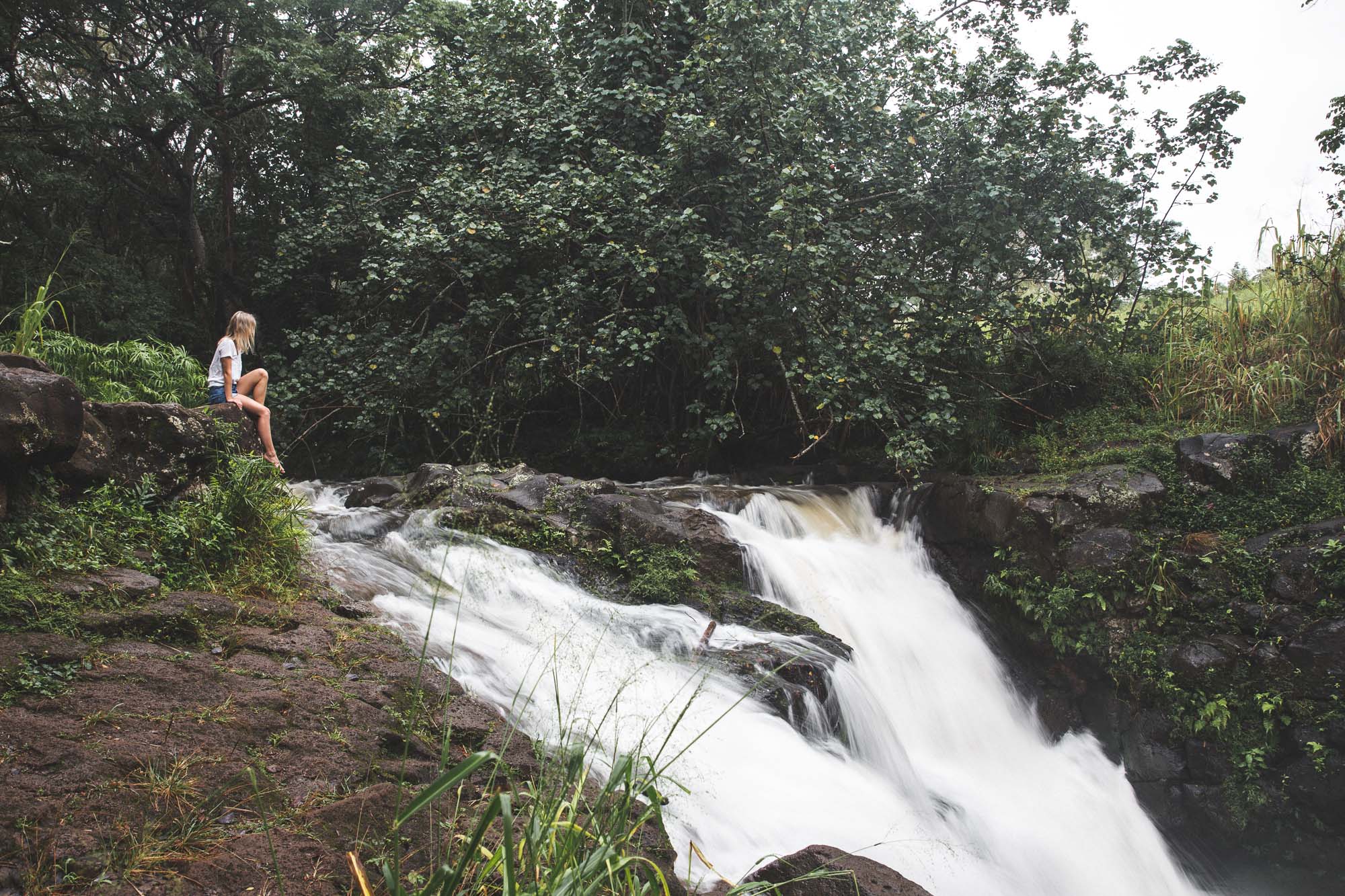 Hike to the top of Ho'opi'i Falls Kauai Swimming Hole Kauai Hawaii Travel Guide via Find Us Lost