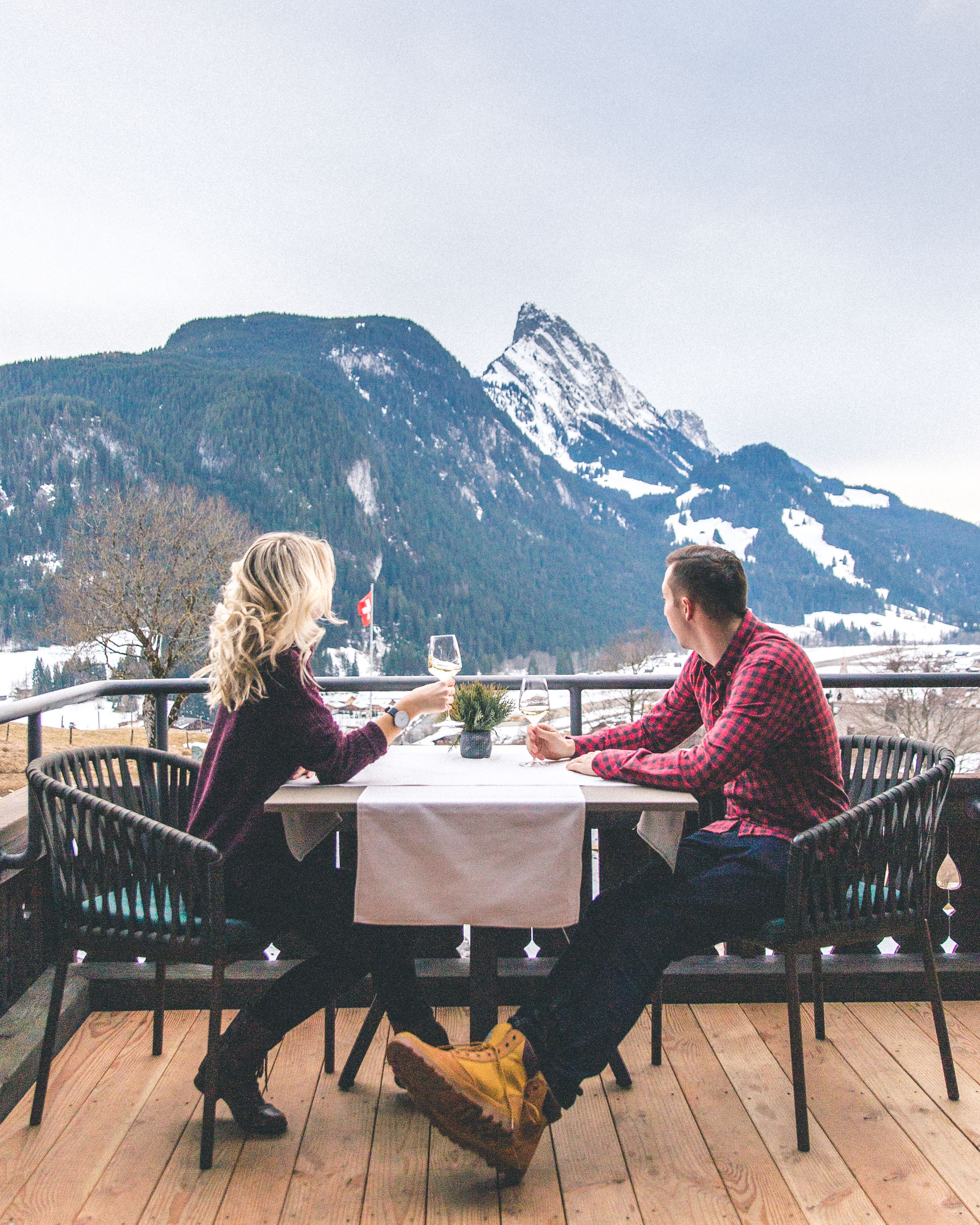 dinner in the swiss alps at huus gstaad via @finduslost