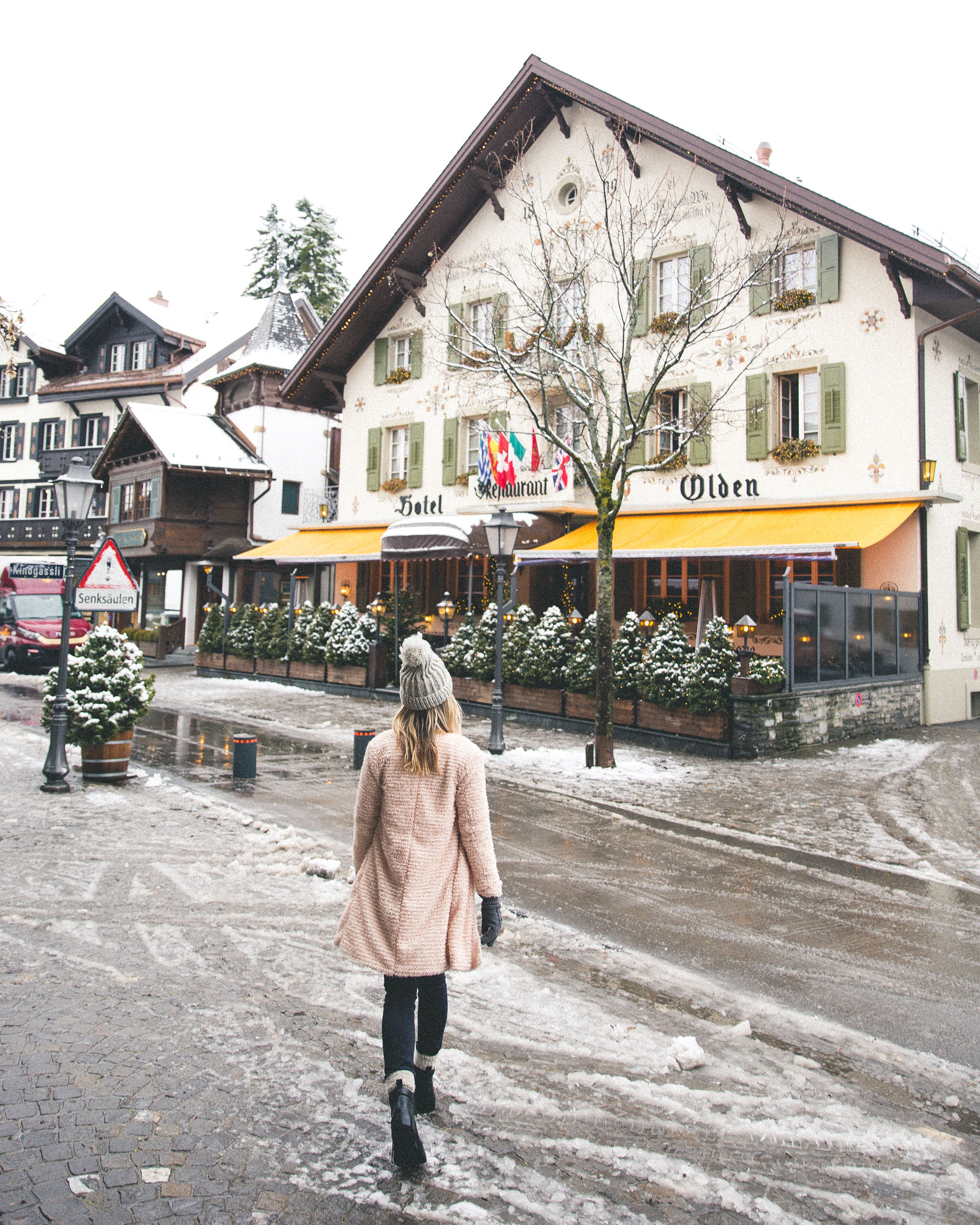 Downtown Gstaad Switzerland Quaint Swiss Town