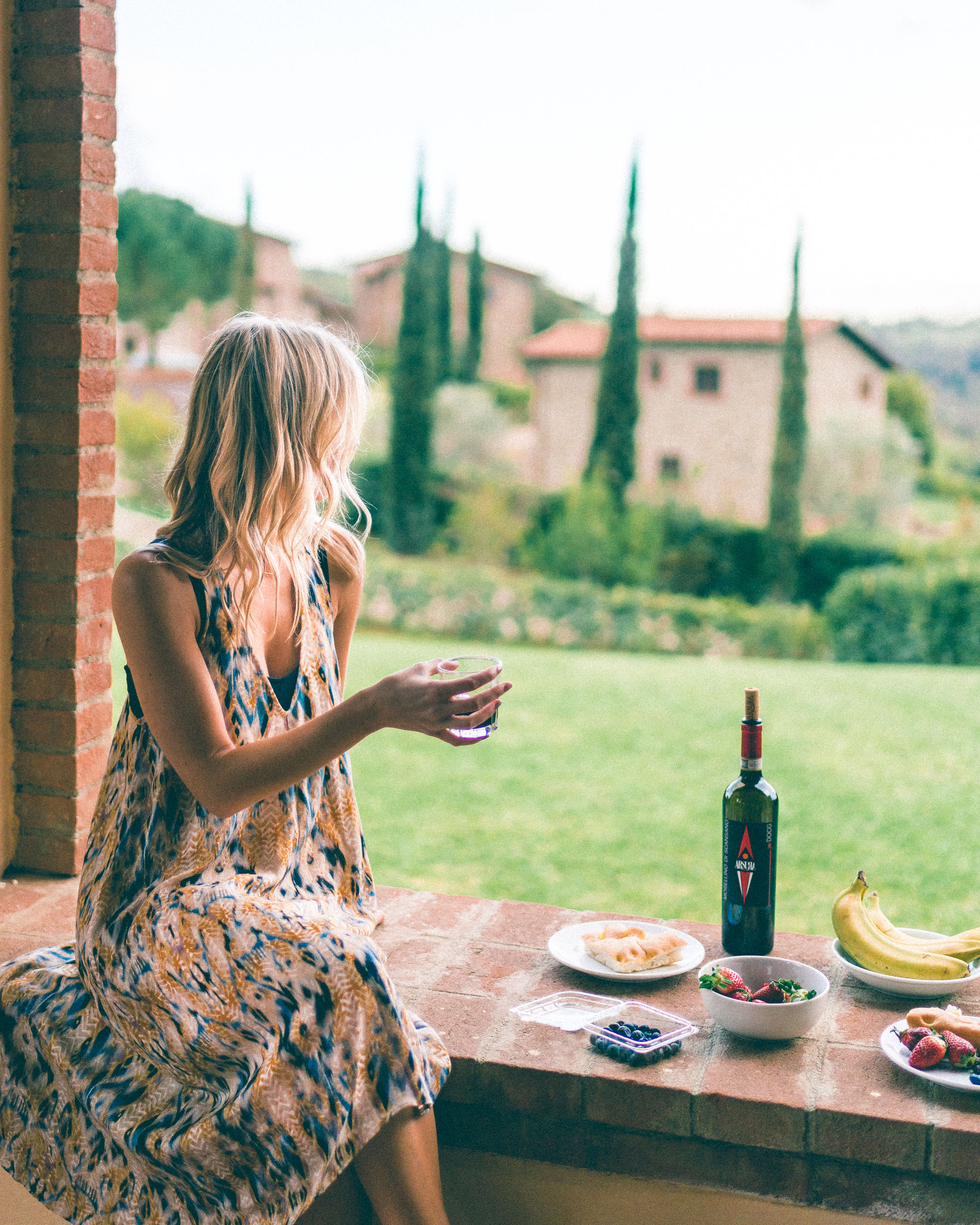 Wine tasting at our tuscan villa in southern Tuscany, Italy