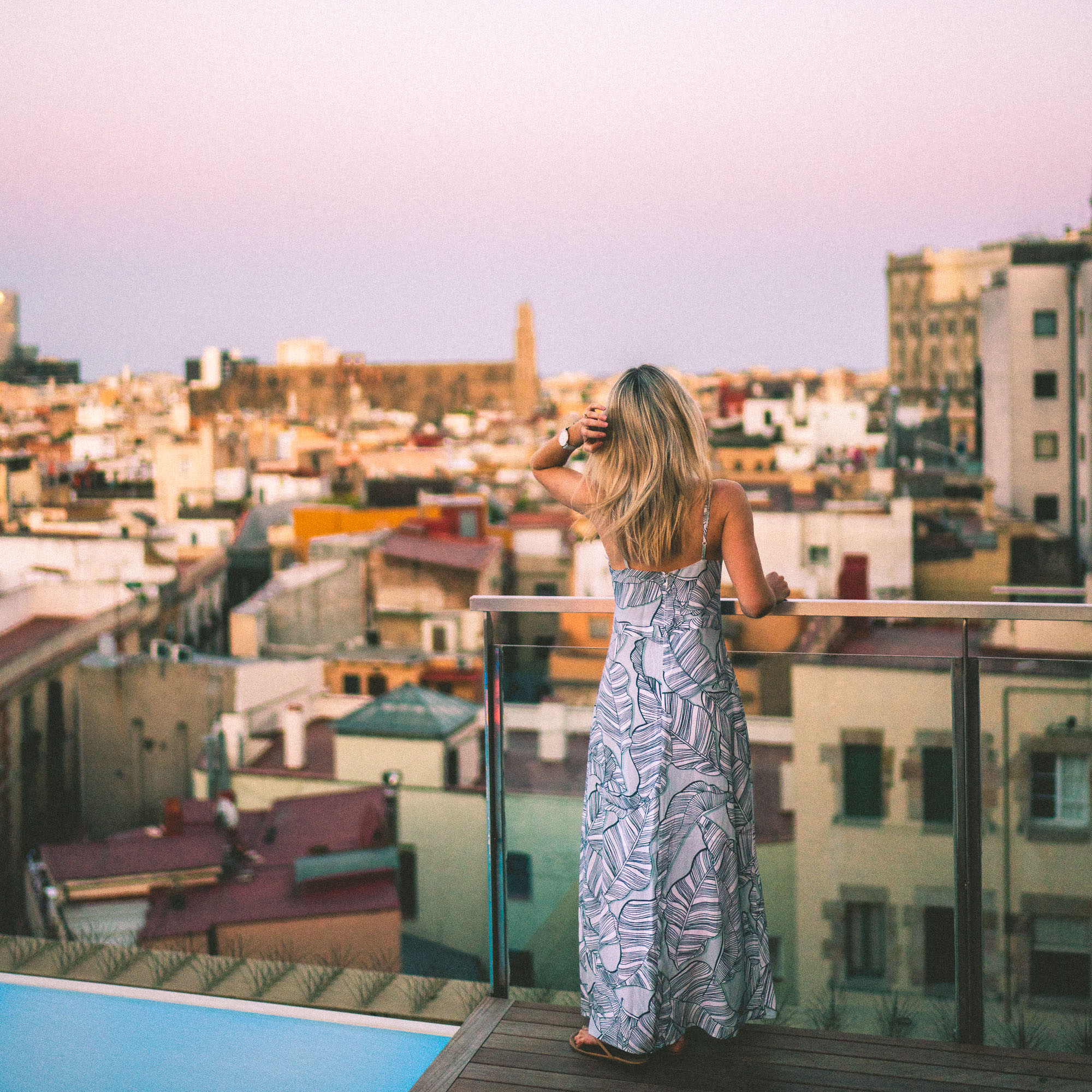 Rooftop views in Barcelona, Spain