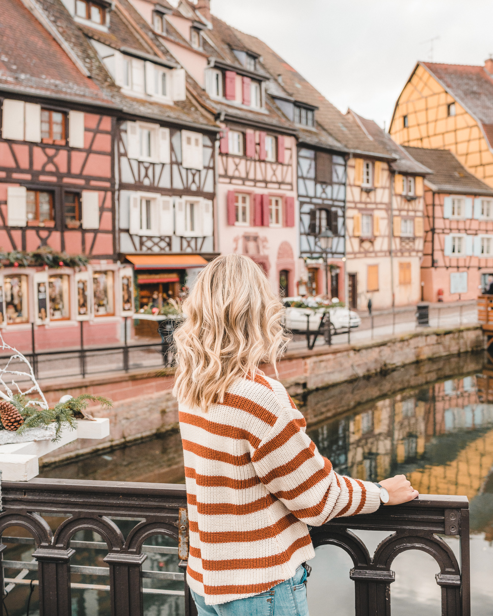 pastel houses on the canals of colmar france alsace 