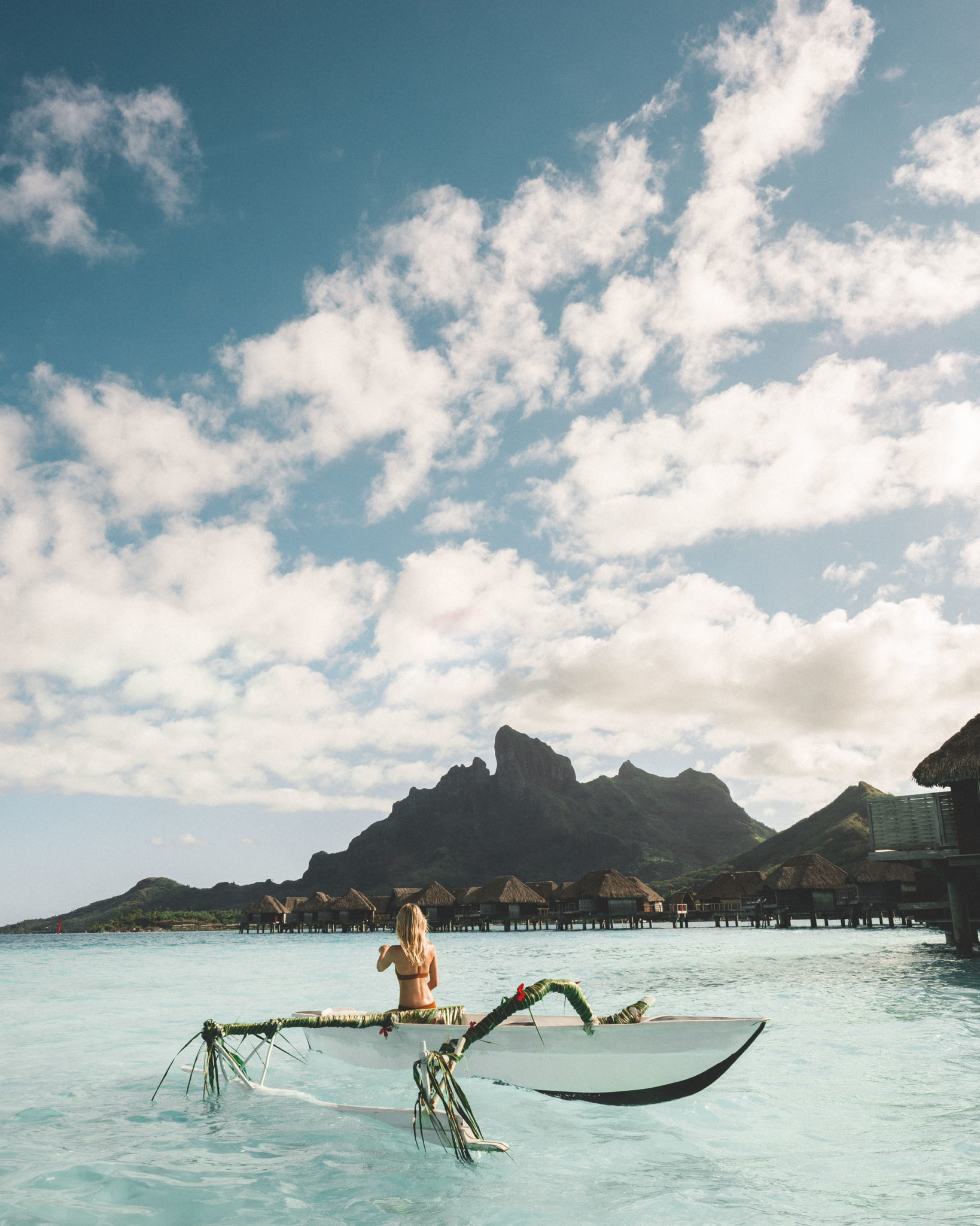 Canoeing at Four Seasons Bora Bora for our honeymoon via @finduslost