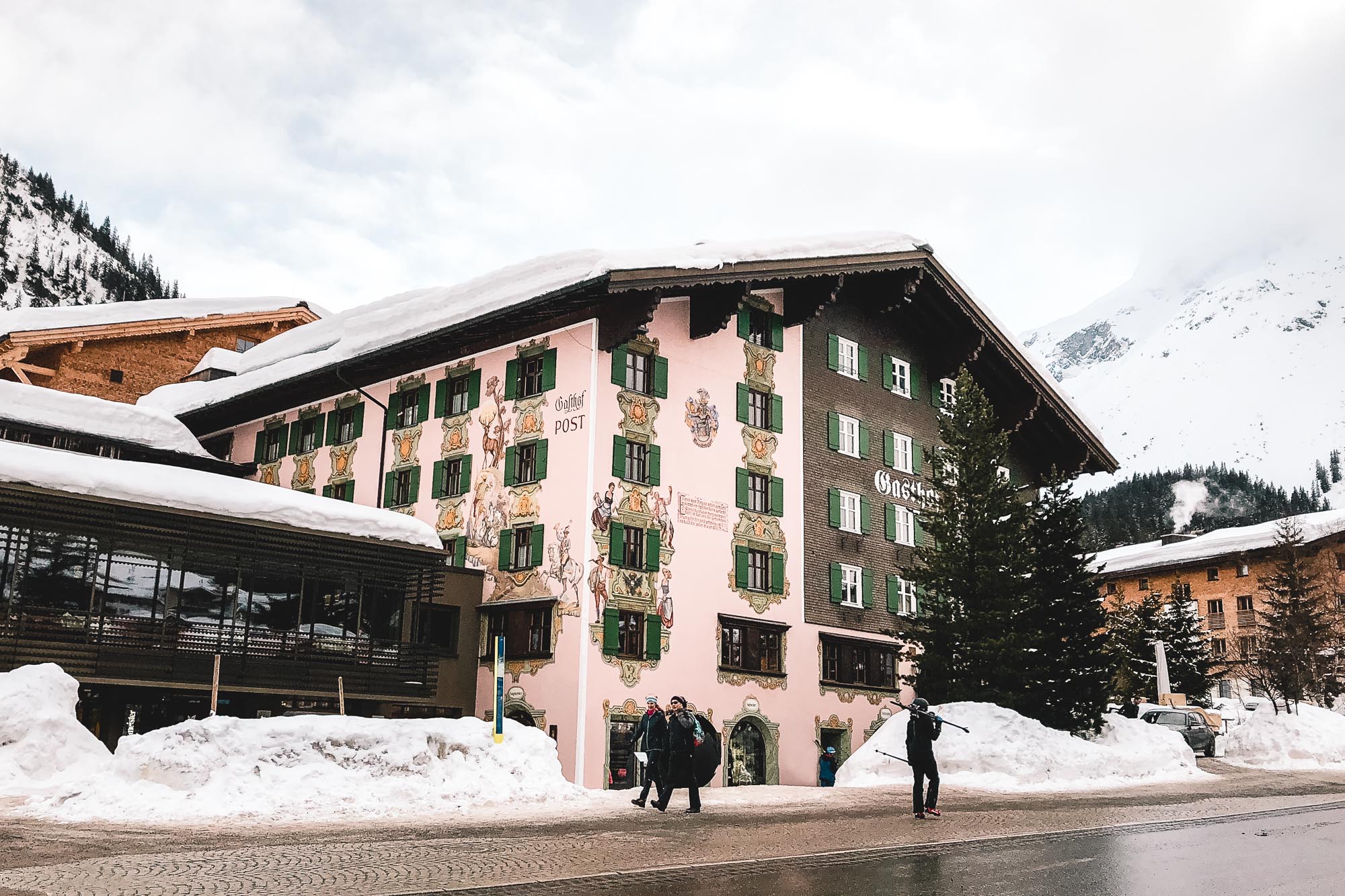 Hotel Guesthouse Post in downtown Lech Austria Ski Town