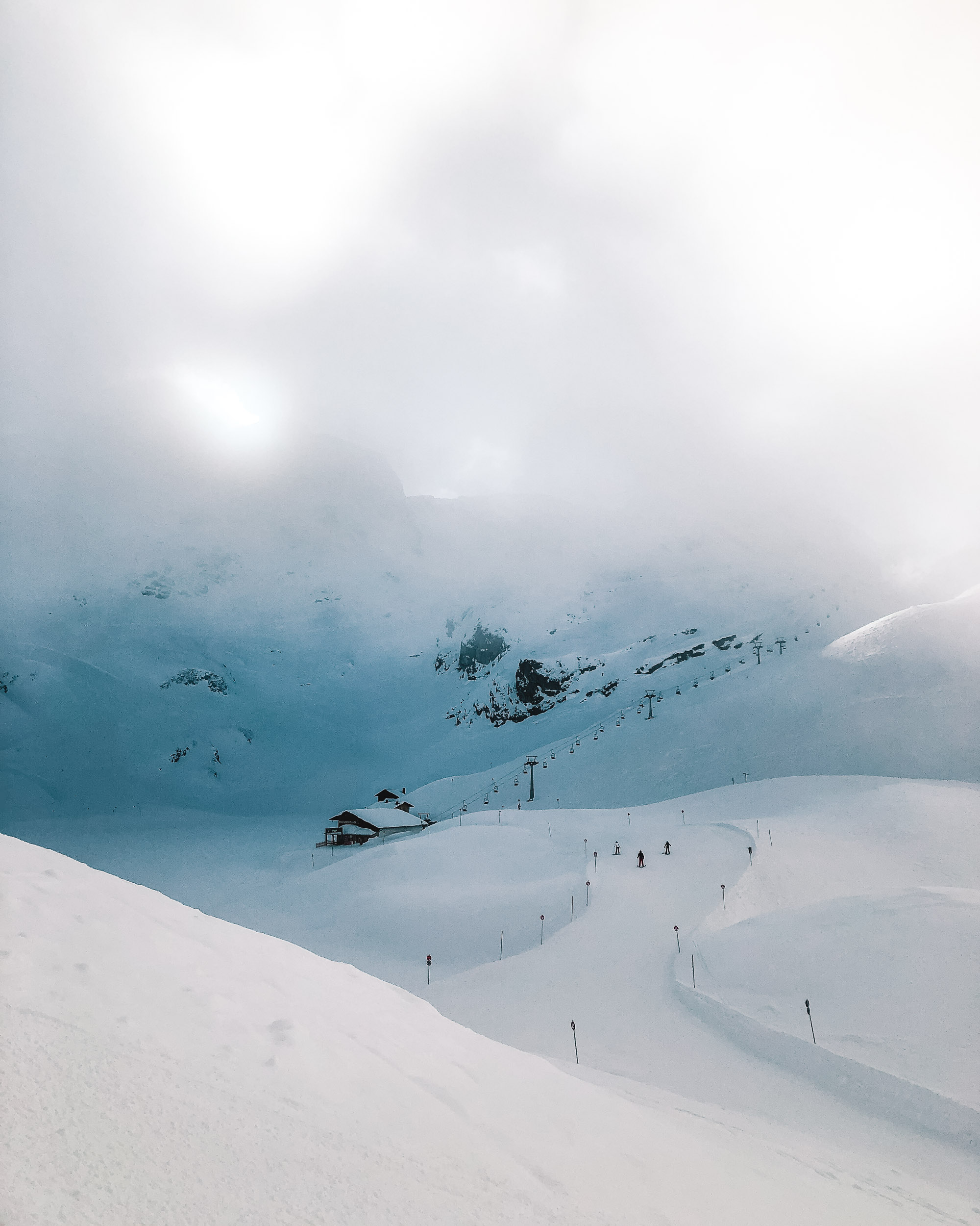 Ski slopes in Lech Austria in Europe