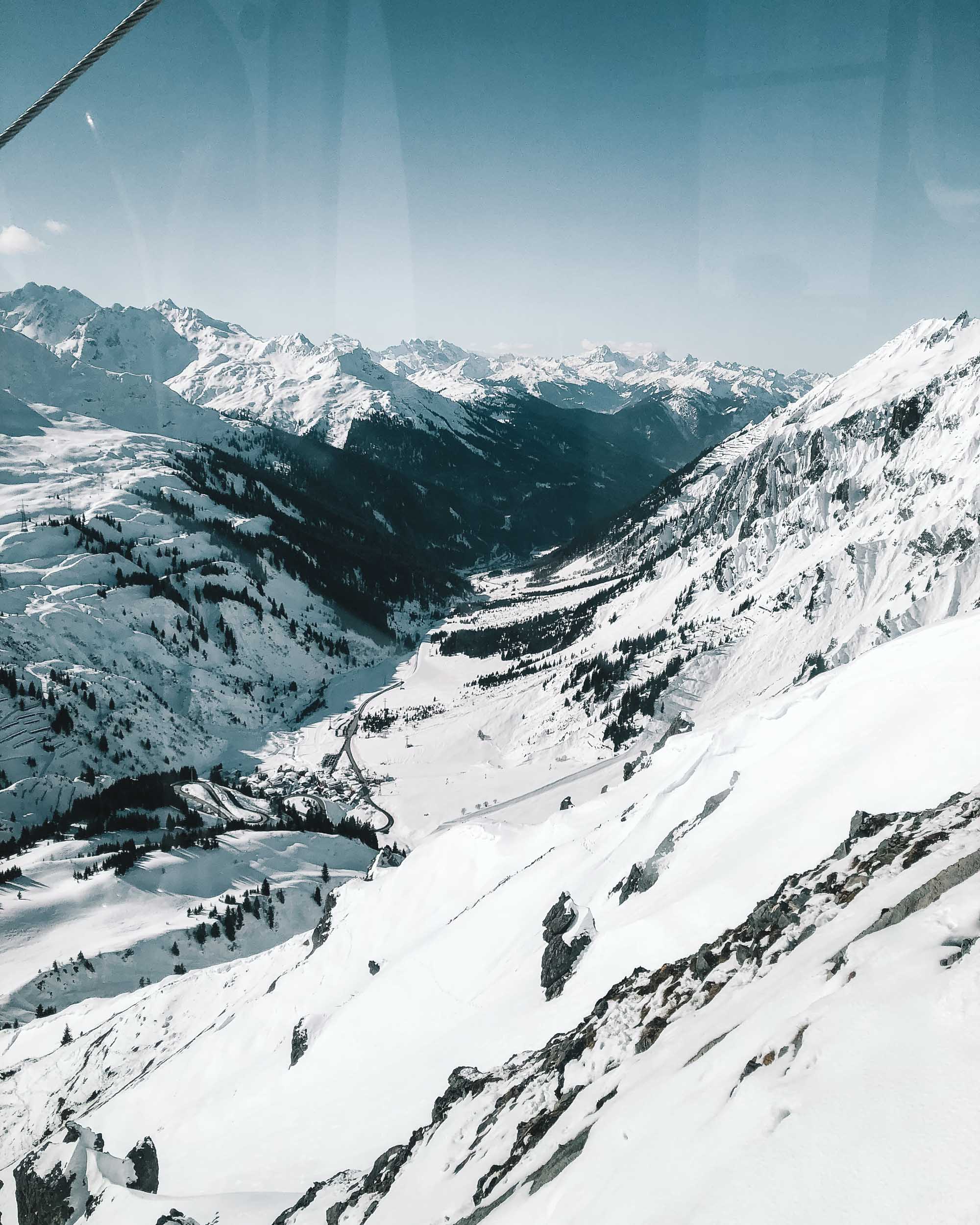 Ski slopes in Lech Austria in Europe