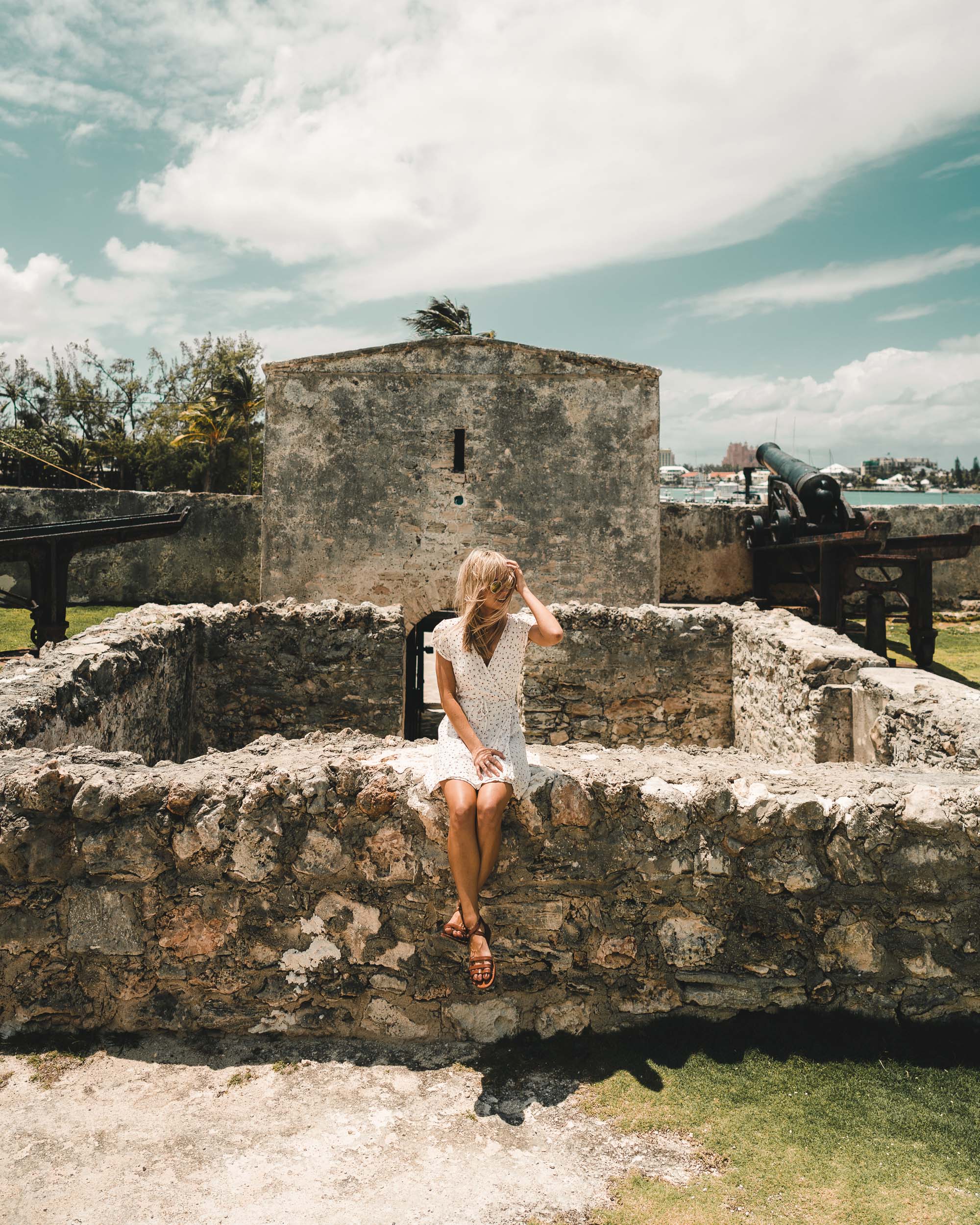 Fort montagu on the beach in Nassau Bahamas