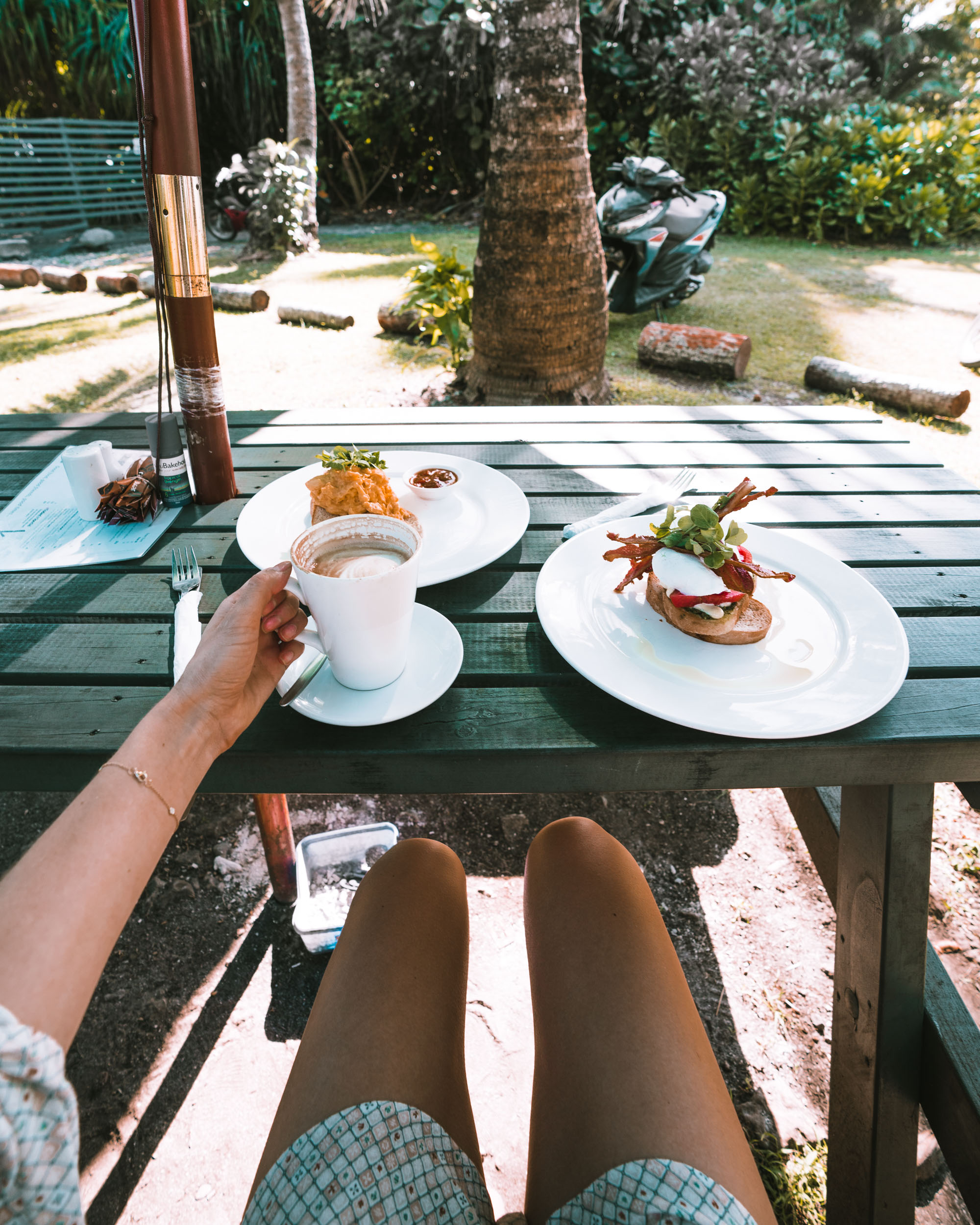 Breakfast spot in Aitutaki, Cook Islands called Koru Cafe