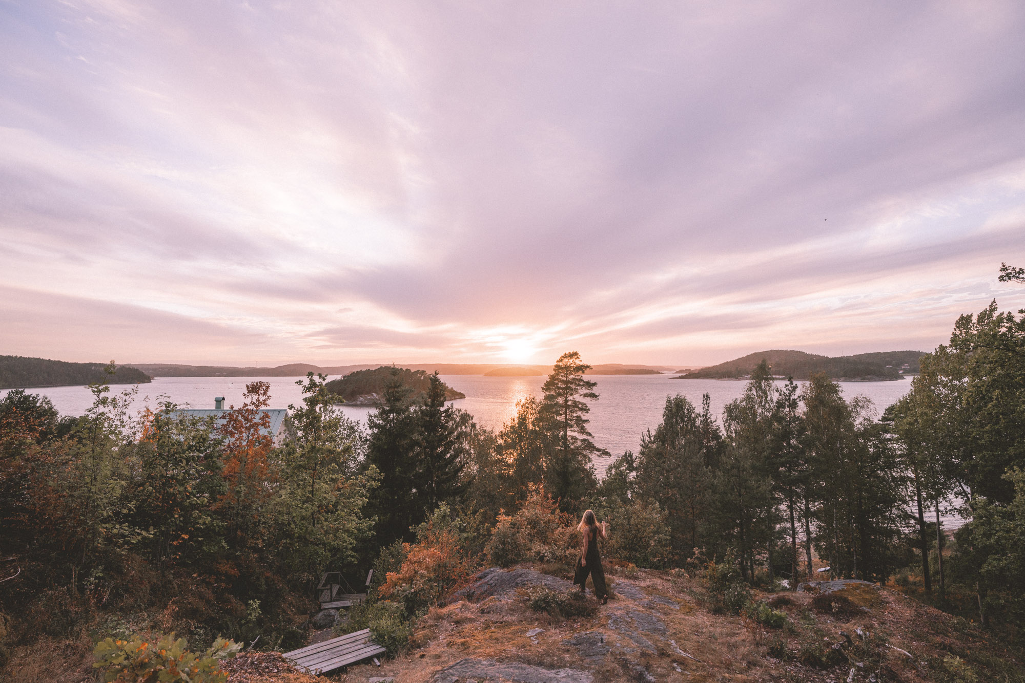 Sunset over the west coast of Sweden in Ljungskile | West Sweden Travel Guide via @finduslost