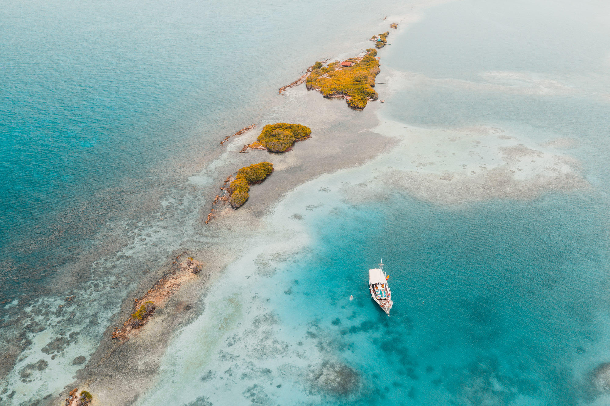 Mangel halto beach in Aruba from above via Find Us Lost