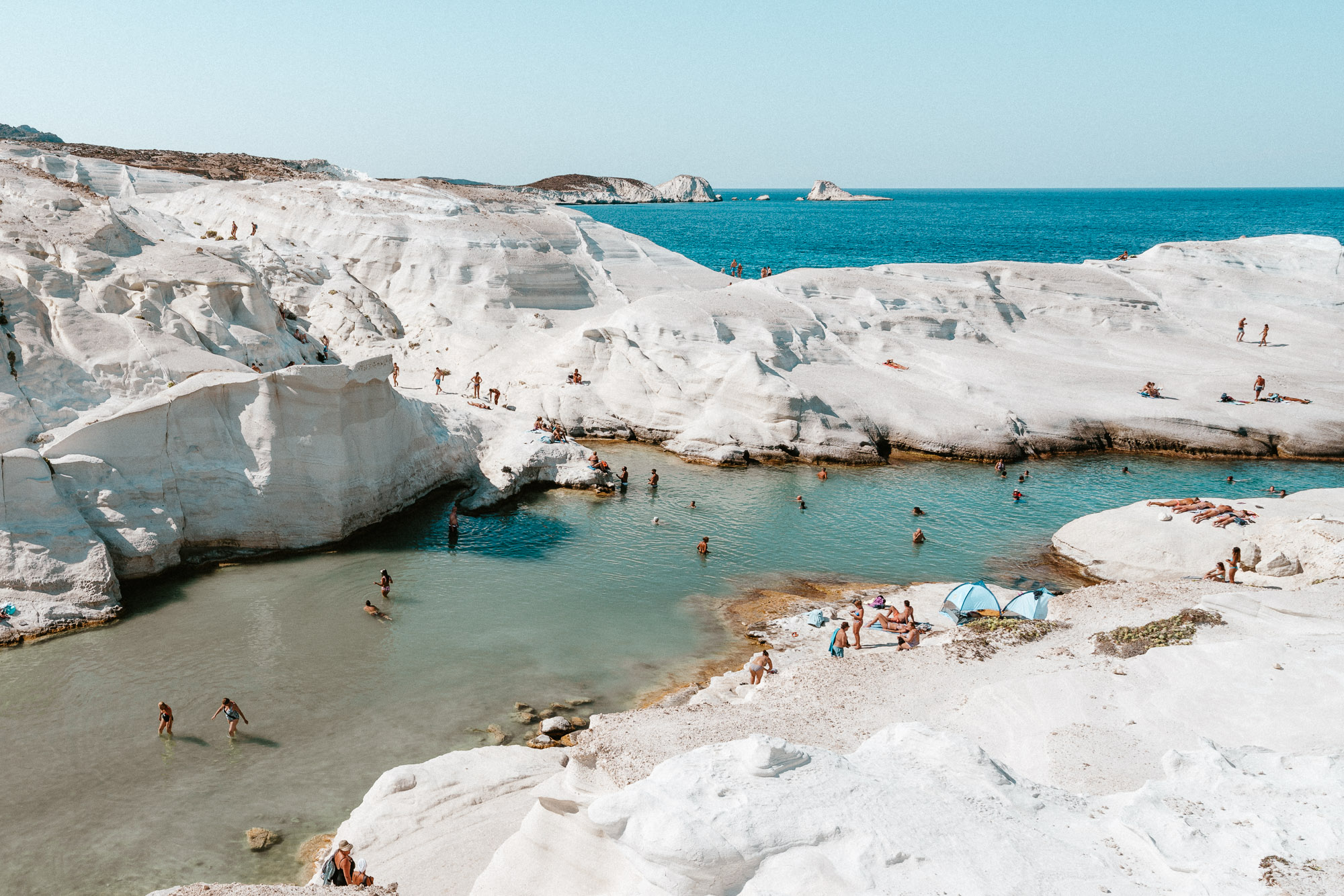 Sarakiniko beach in Milos, Greek Islands via @finduslost