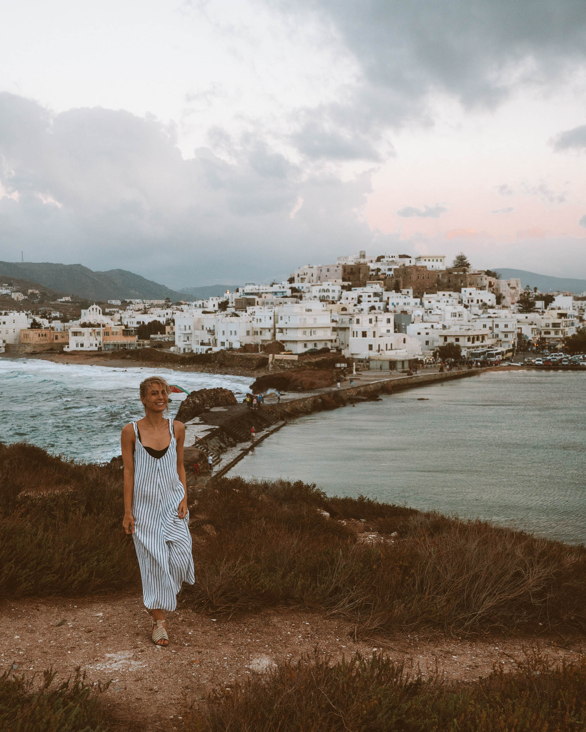 Downtown Naxos from Portara in Naxos, Greece via @finduslost