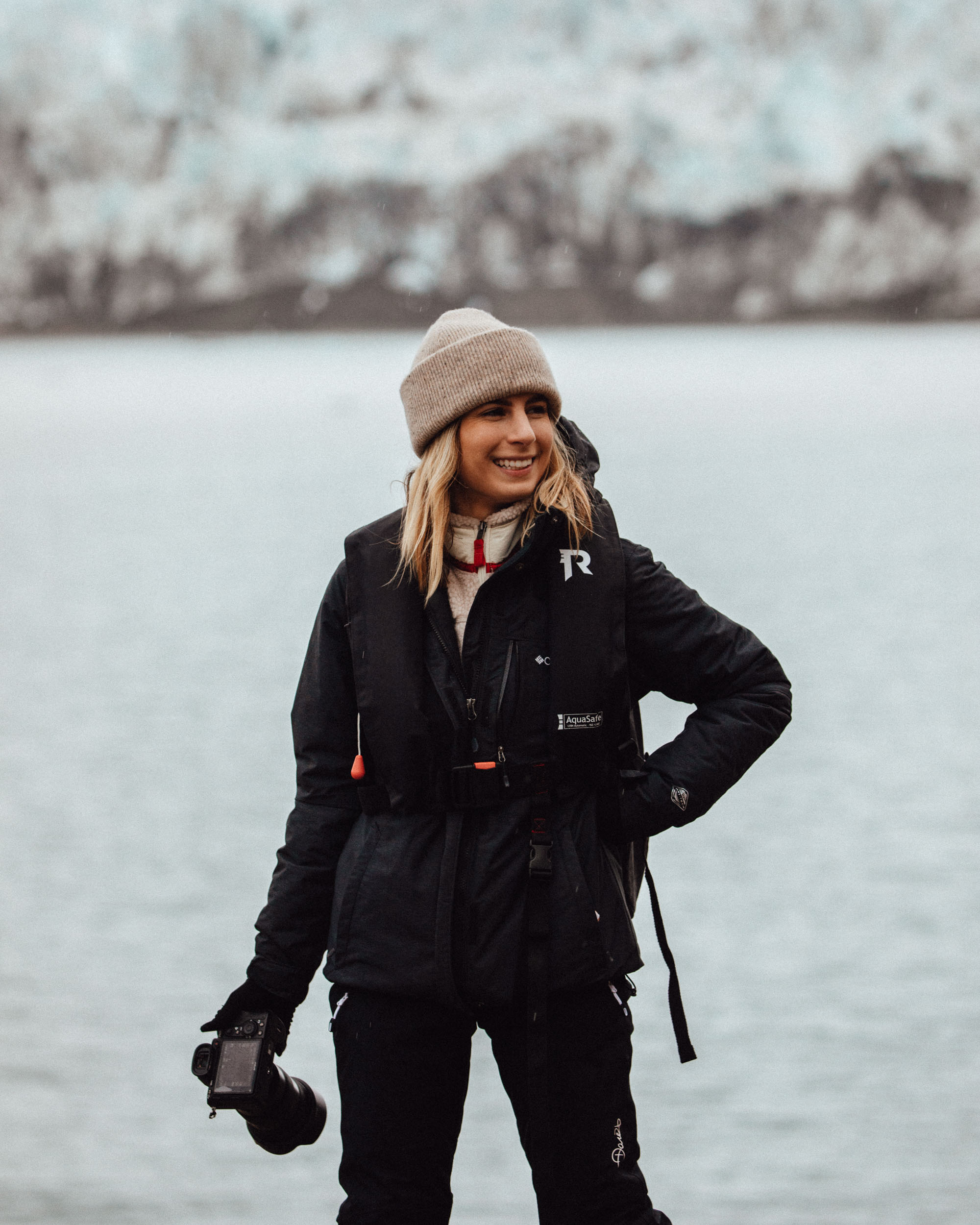 Travel blogger Selena Taylor in Svalbard, Norway