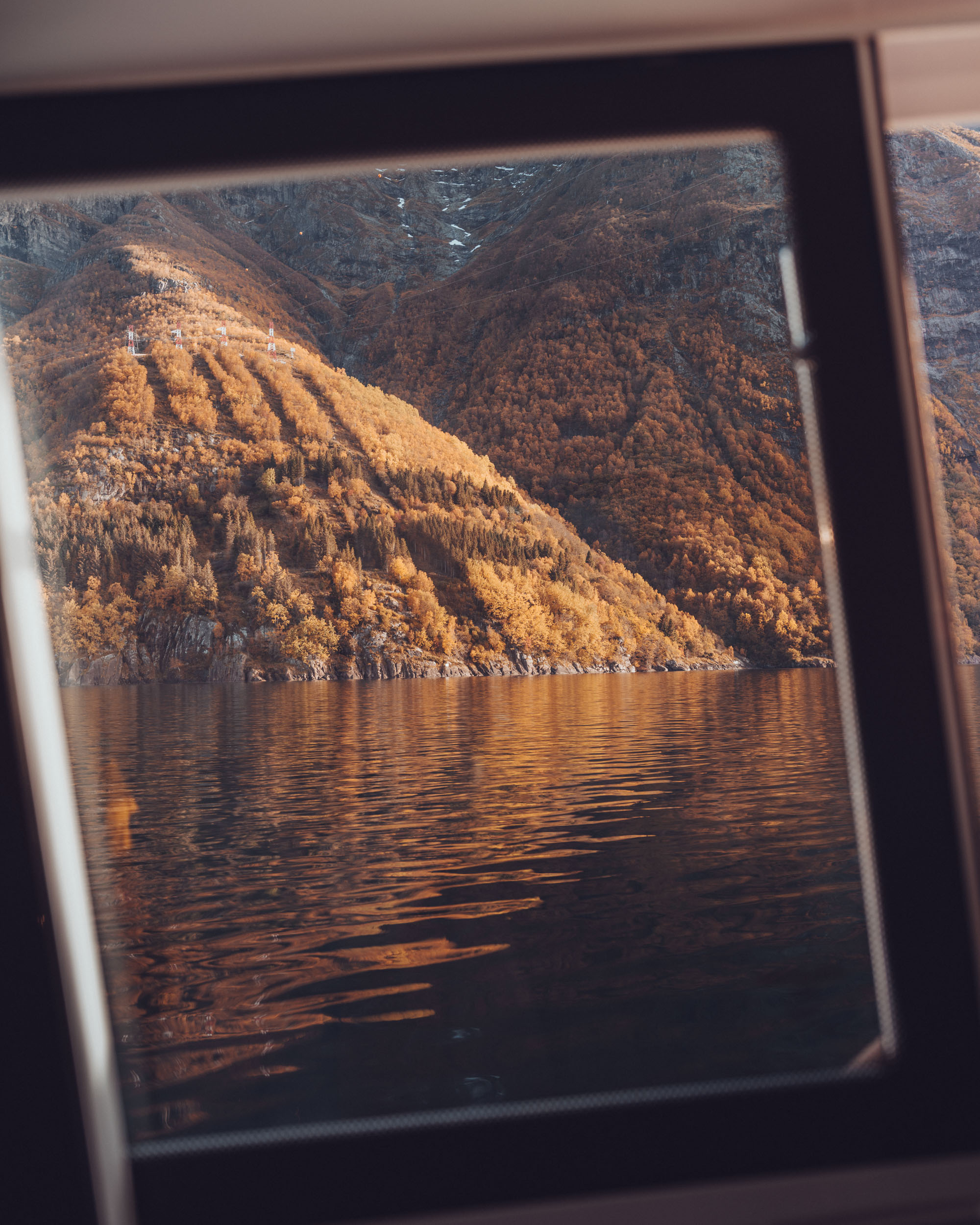 Fall in the Norwegian fjords near Alesund, Norway