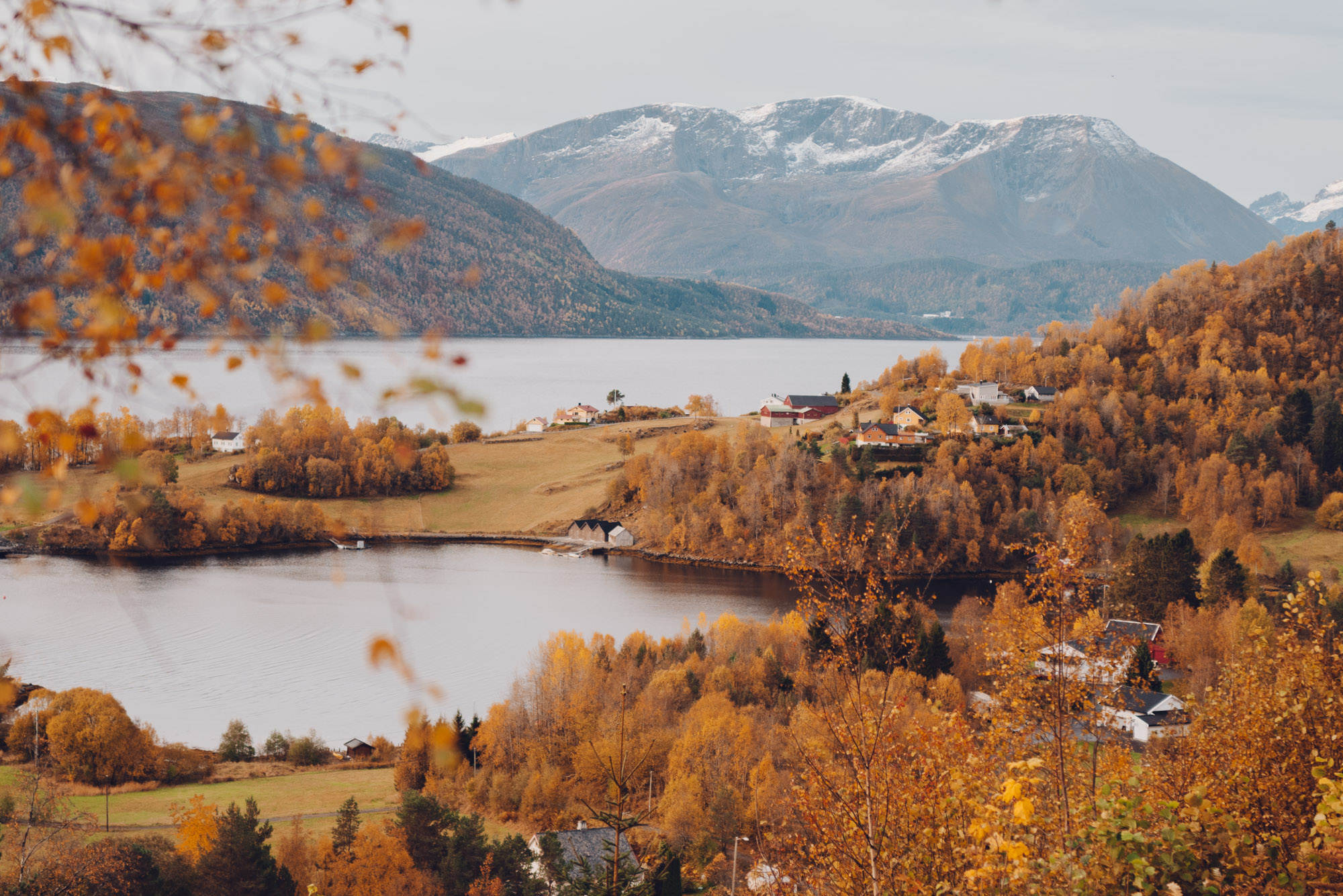 Fjord views at the Storfjord Hotel in Skodje Norway