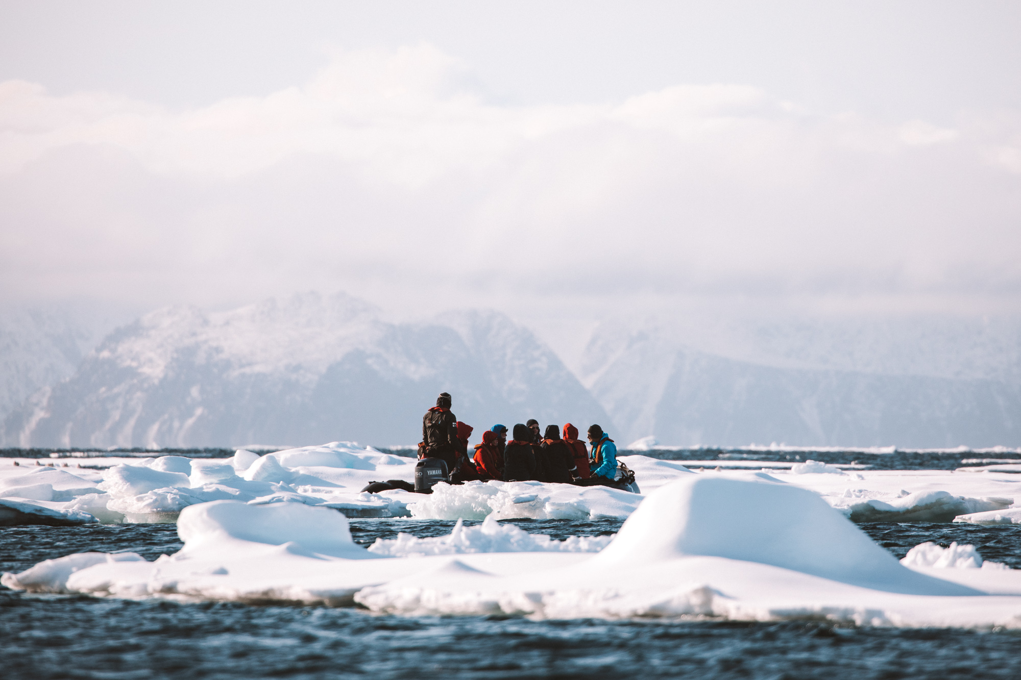 Ice floats in the arctic ocean of Svalbard via Find Us Lost
