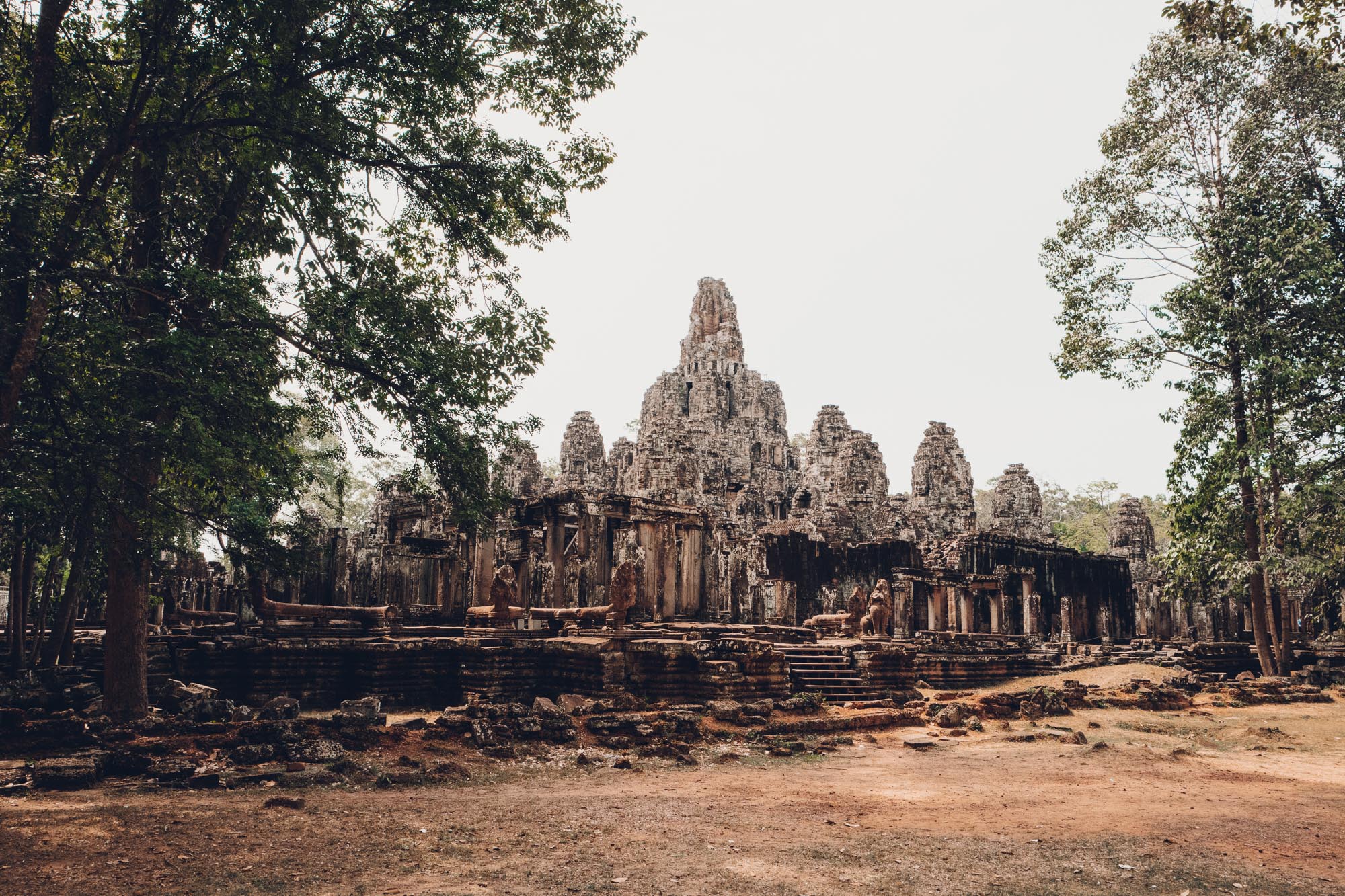 Bayon temple in Angkor Wat Cambodia